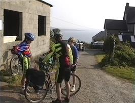 Preparing to leave Coverack youth hostel